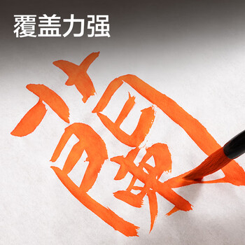 得力（deli）朱墨书法专用小瓶书画写字练习批改用红色墨水纯正红墨汁小楷毛笔练字正宗朱液墨汁 100g开学文具