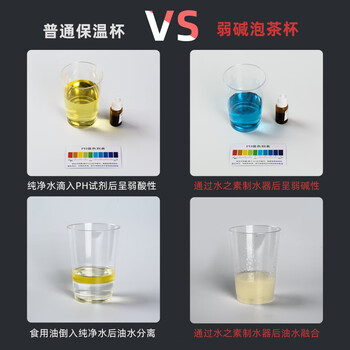 水宜生玻璃杯办公杯带把手双层高档商务带手柄纯钛泡茶杯男士水杯耐高温