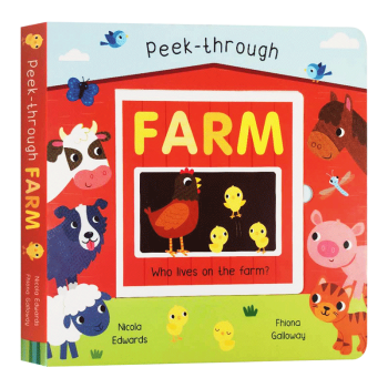 偷偷看系列翻翻書農場英文原版繪本peekthroughfarm兒童英語啟蒙學習