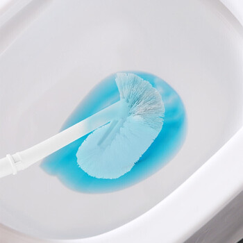 茶花 倍洁马桶刷子翘头清洁硬毛刷浴室长柄把神器卫生间厕所刷子