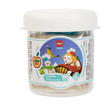 得力(deli)100g食品级彩泥 橡皮泥玩具美术手工DIY材料黏土非超轻粘土儿童 白色生日毕业礼物