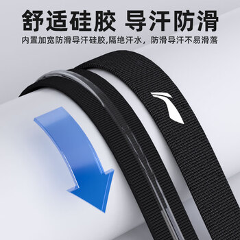 李宁（LI-NING）运动发带男女吸汗头带止汗带跑步导汗带篮球防汗头巾戴束发带头箍