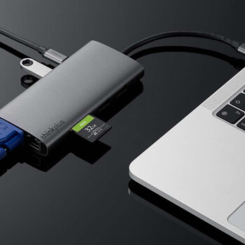 ThinkPad联想Type-C扩展坞USB-C转HDMI和VGA转接器USB分线器千兆网卡PD快充SD/TF读卡器笔记本拓展坞LC10