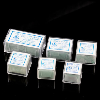 海斯迪克 HKCL-300 载玻片 显微镜用盖玻片 生物切片标本制作 22×22mm(5盒)