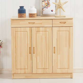 雄魄 鞋柜实木全实木鞋柜松木 玄关柜门厅隔断柜换鞋凳门口柜子带抽屉