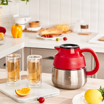 WORLD KITCHEN 康宁温显焖茶杯壶三件组 1.5L大容量 304不锈钢 WK-WXMC3/KZ/JY