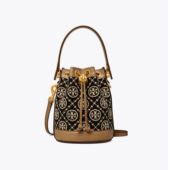 toryburch汤丽柏琦tb女包tmonogram迷你水桶包经典款女士斜挎包提花