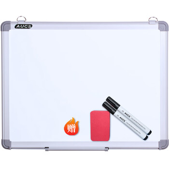 AUCS 45*60cm小白板写字板黑板家用悬挂墙式可擦品质儿童学生会议办公室教学直播看板磁性白板手写画板