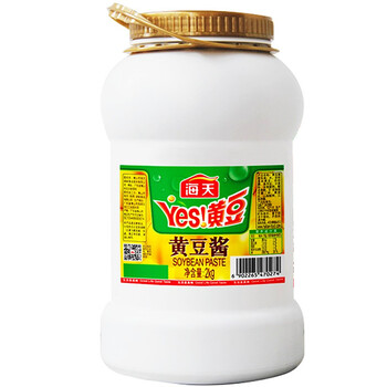 海天黄豆酱2kg家用大桶实惠装豆瓣酱大豆酱大酱蒸鱼烤肉多用途蘸酱