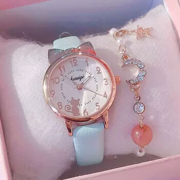 迪士尼儿童手表618岁女孩中小学生公主可爱少女心高颜值ins韩版学院风