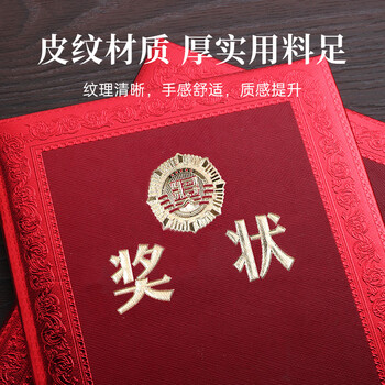 得印（befon）奖状证书外壳精致烫金荣誉证书附单张内芯优秀员工学生颁奖获奖证书 办公文具12K单本装2624