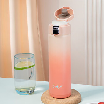 Debo徳铂保温杯304不锈钢男女学生便携水杯子大容量车载杯弹跳杯 Debo徳铂保温杯304不锈钢男女学生便携水杯子大容量车载杯弹跳杯