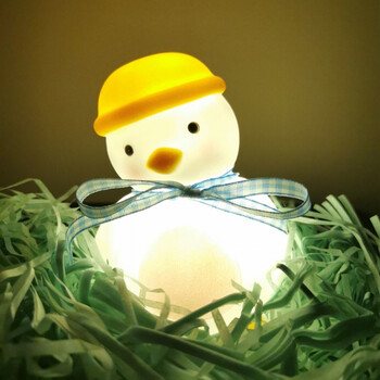 可爱歪头鸭鸭小夜灯床头#创意可爱#卧室摆件鸭鸭萌礼led 歪头鸭(蓝色