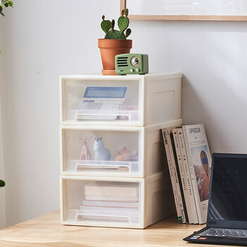 清野の木 衣物收纳箱特大号抽屉收纳盒储物箱 30L透白 1个装