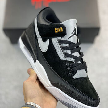 aj3反光黑水泥爆裂纹气垫板鞋 36