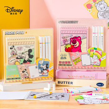 迪士尼（Disney）涂色绘画本益智涂鸦绘画/diy儿童绘画套装美术写生米奇A60125-M1元旦文具礼盒女孩生日礼物