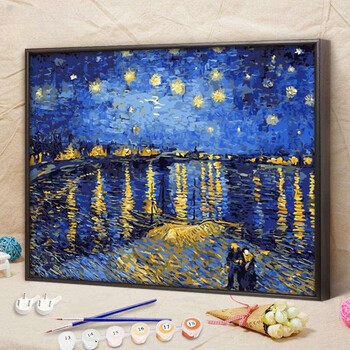 数字油画梵高星空价格报价行情- 京东
