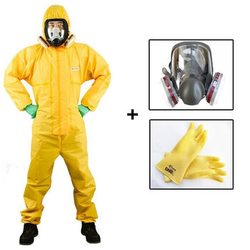 防酸碱化学品硫酸防护服全套防化服耐酸碱危化品化学实验防酸工作