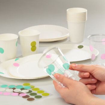 STALOGY 标签贴 标签纸贴纸 口取纸 便利贴 贴纸标签 圆点贴 便签 索引纸 20mm 混色奶油