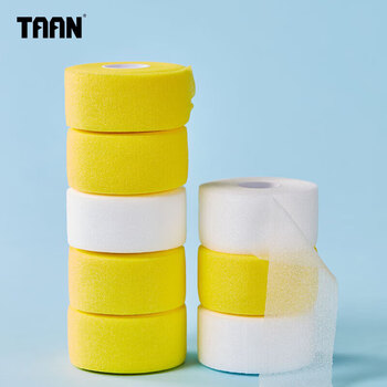 Taan泰昂羽毛球拍柄减震膜手胶打底膜网球拍缓震膜缓冲膜白色2个装