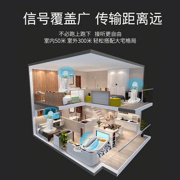 摩托罗拉（Motorola）数字无绳电话机 无线座机 子母机一拖三 办公家用 中文显示 双免提套装CL103C(黑色)
