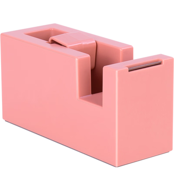 得力纽赛(NUSIGN)胶带座封箱器 德国创意设计透明胶带切割器防滑底座切割顺畅办公家用 樱花粉NS121