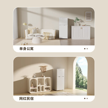 新飞(Frestec)118升双开门两门小型家用电冰箱 迷你宿舍租房 小巧机身不占地 节能环保BCD-118L2D/W 新飞(Frestec)118升双开门两门小型家用电冰箱 迷你宿舍租房 小巧机身不占地 节能环保BCD-118L2D/W