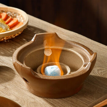 釉浅砂锅煲仔饭煲汤酒精炉小火锅干锅港式打边炉老式土陶砂锅 酒精炉