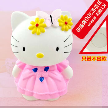 卡通存钱罐儿童防摔生日礼物搪胶狗狗储蓄罐公仔5款kt葵花可存可取