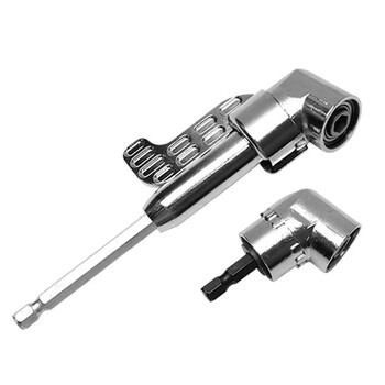 海斯迪克 批头拐角器转弯头螺丝刀批电动转角家用万向直角105度 加长款