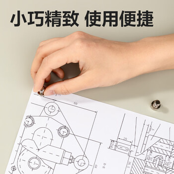 得力（deli）6个装圆形磁钉磁粒强力磁吸玻璃白板专用办公教学黑板配件金属磁钉吸铁石直径12mm银色