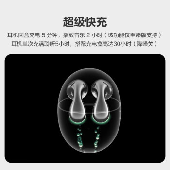 华为FreeBuds 5半入耳式降噪蓝牙耳机 水滴设计超磁感澎湃单元 音乐游戏运动耳机 至臻版冰霜银