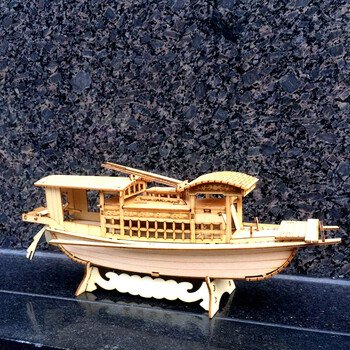 南湖红船模型中式中国风嘉兴红船模型船装饰品工艺品手工礼品28x8x11