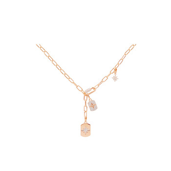 apm monaco新品流星吊牌锁链项链 尊享免息 锁骨链 送女友 环扣流星