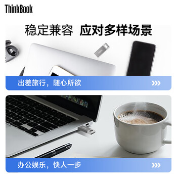 ThinkPad联想ThinkBook 8GB USB2.0 U盘 电脑u盘办公学习商务多功能大容量优盘车载U盘TSU10