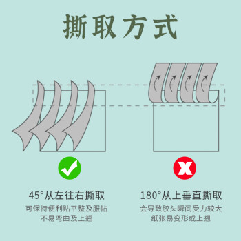 NVV 便利贴索引贴纸便签纸 1600张76*19mm标签贴纸 粘性备忘留言纸记事贴便条纸文具办公用品 4本装BL-02