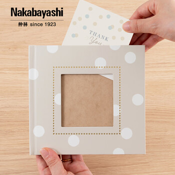 Nakabayashi仲林NCL相册DIY覆膜粘贴式纪念册情侣影集 格纹<单色系>