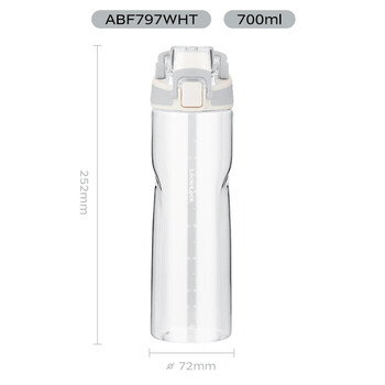 乐扣乐扣(LOCK&LOCK)人鱼线塑料运动水杯夏天便携水壶带刻度提手男女水杯子700ML白色 乐扣乐扣(LOCK&LOCK)人鱼线塑料运动水杯夏天便携水壶带刻度提手男女水杯子700ML白色