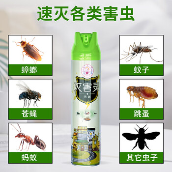 灭害灵 杀虫剂气雾剂 双喷头 无味 专杀蚂蚁蟑螂药 螨虫下水道杀虫600ml