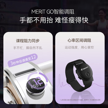 麦瑞克 MERACH椭圆机家用智能前驱踏步机商用太空漫步仪 飞力士棒款-白色