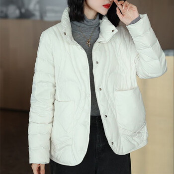 浙江杭州羽绒服官方旗舰店嘉兴平湖羽绒服生产基地九江丫丫36女白色s