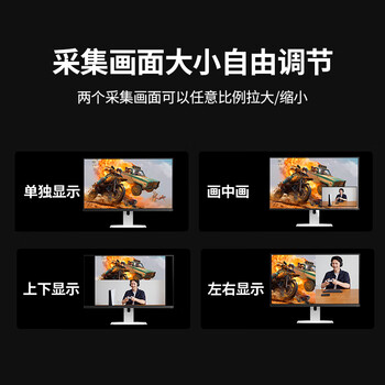 绿联HDMI双路视频采集卡4K高清输入 多路双机位直播2路适用索尼相机Switch/PS5手机电脑游戏录制35867