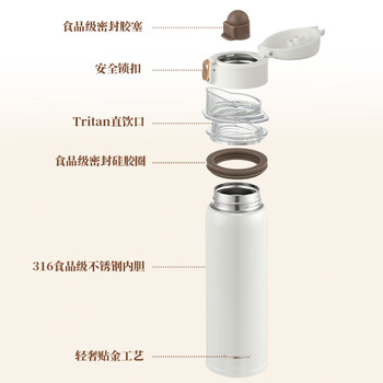 宝威玛（BVGMAV）保温杯男女士学生316不锈钢小容量水杯子高档便携直饮弹盖随身杯