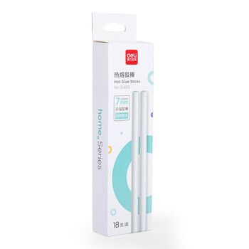 得力(deli)18支装热熔胶棒7mm适用儿童家用手工生日礼物DIY开学礼物材料热熔胶枪热融高粘胶条白色 得力(deli)18支装热熔胶棒7mm适用儿童家用手工生日礼物DIY开学礼物材料热熔胶枪热融高粘胶条白色