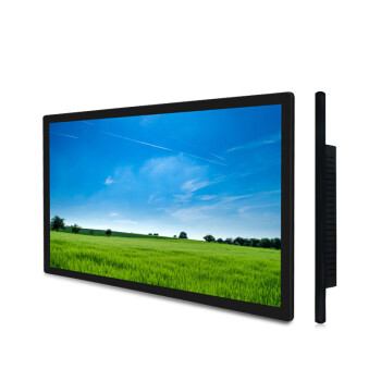 互动滑轨屏移动开合触摸屏智能直线矩阵展厅液晶显示屏弧形一体机 55