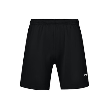 李宁（LI-NING）乒乓球运动短裤男女同款速干透气乒乓球服羽毛球短裤 黑色 M
