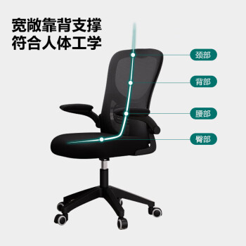 星恺电脑椅子办公椅电竞椅人体工学椅家用升降转椅BG215全黑基础乳胶