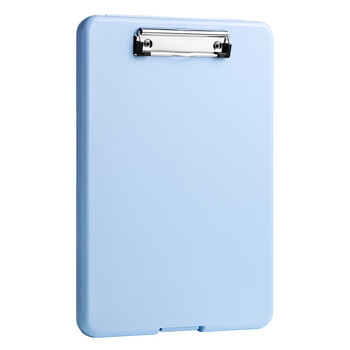 反转A4板夹收纳盒文件夹写字垫板小学生专用板夹试卷收纳整理神器大容量塑料档案盒1个【透明色】竖开