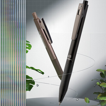 得力（deli）臻顺滑按动中性笔签字笔 办公中性笔 0.5mm子弹头 12支/盒黑色 S18