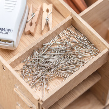 得力(deli)3#大头针直别针 服装裁剪定位针 办公固定针(50克/盒) 0019